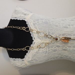 Chico's Long Necklace With Charms